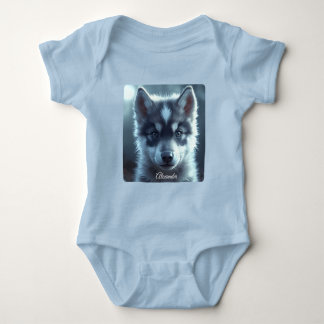 Adorable Wolf Baby in the Moonlight T Shirt