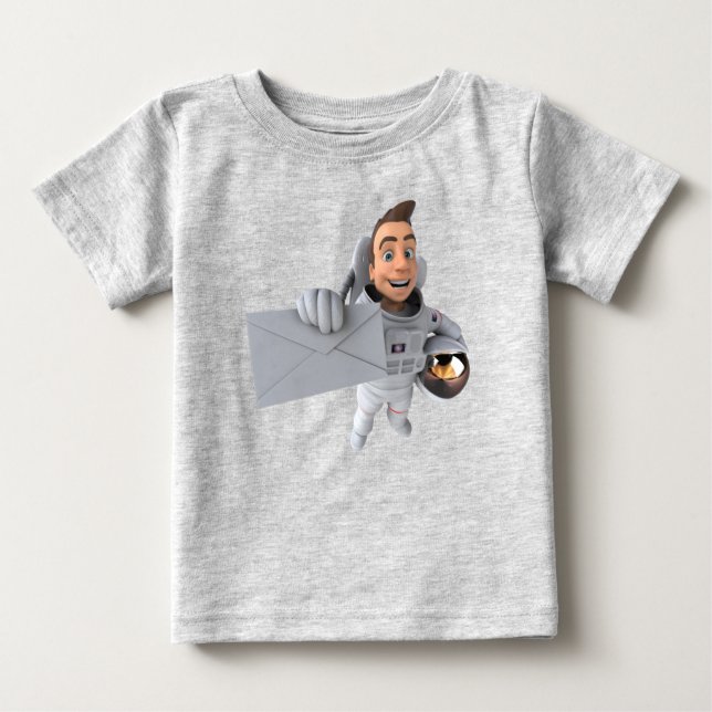 Adorables 3D Universe Cute Astronaut T-Shirt (Framsida)