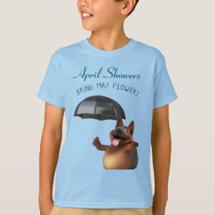 Adorables 3D Universe Cute Hund April Showers T-Sh T Shirt
