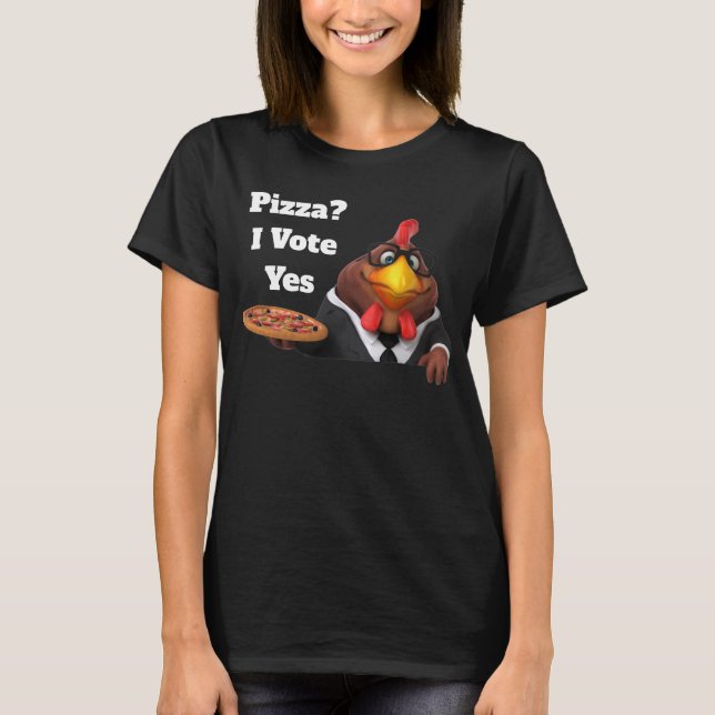 Adorables 3D Universe Cute Tupp with Pizza T Shirt (Framsida)
