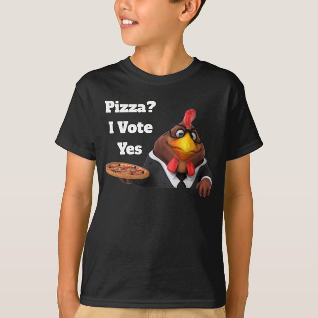 Adorables 3D Universe Cute Tupp with Pizza T Shirt (Framsida)