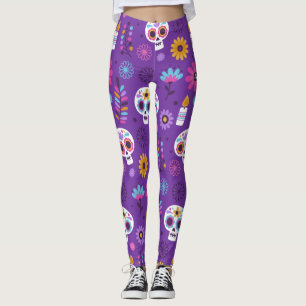 Adorables Day of the dead Calavara Stil Yoga Leggings