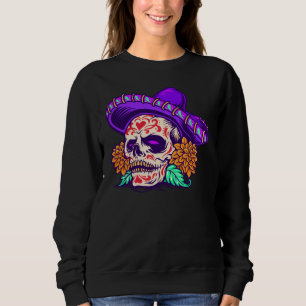Adorables Day of the dead Skull Lila Hat T Shirt