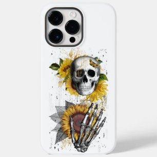 Adorables Halloween Skull och Solros