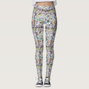 Adorables Lycklig Lycklig Joy Joy Doodles Leggings