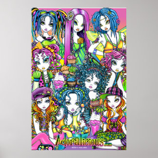 Adoraliskt Rainbow Fairy Friends Poster