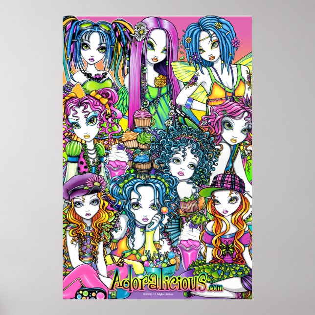 Adoraliskt Rainbow Fairy Friends Poster (Framsidan)