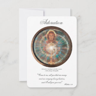 Adoration, Act of Spiritual Communion, Prayer Card Inbjudningar