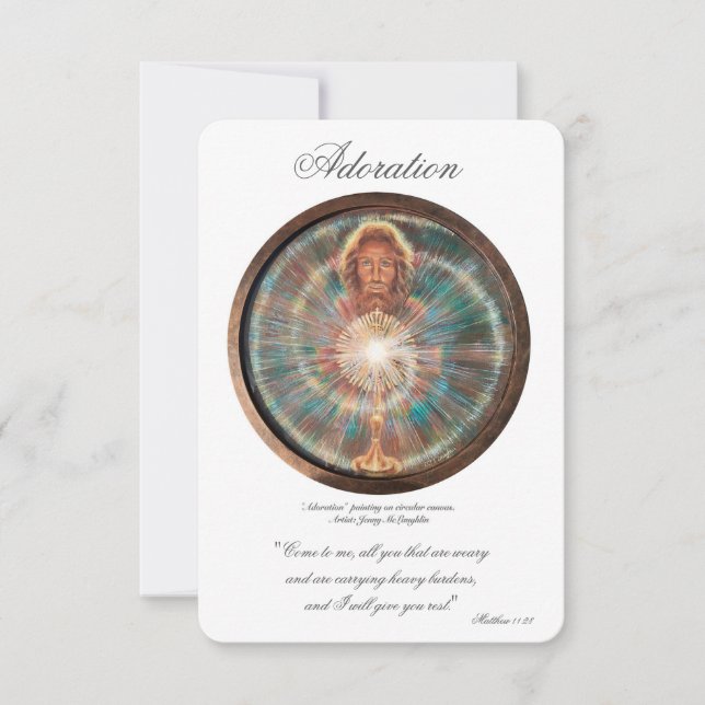 Adoration, Act of Spiritual Communion, Prayer Card Inbjudningar (Framsida)
