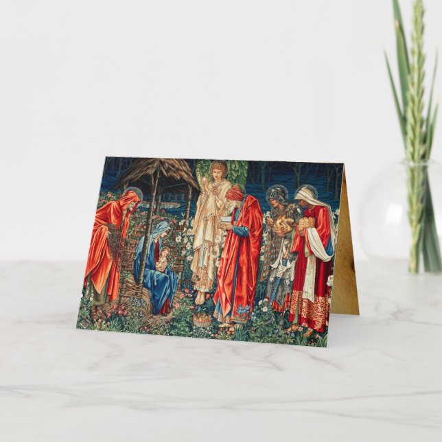 ADORATION AV MAGI,Burne-Jones Old Irish Bluting Kort (Framsida)