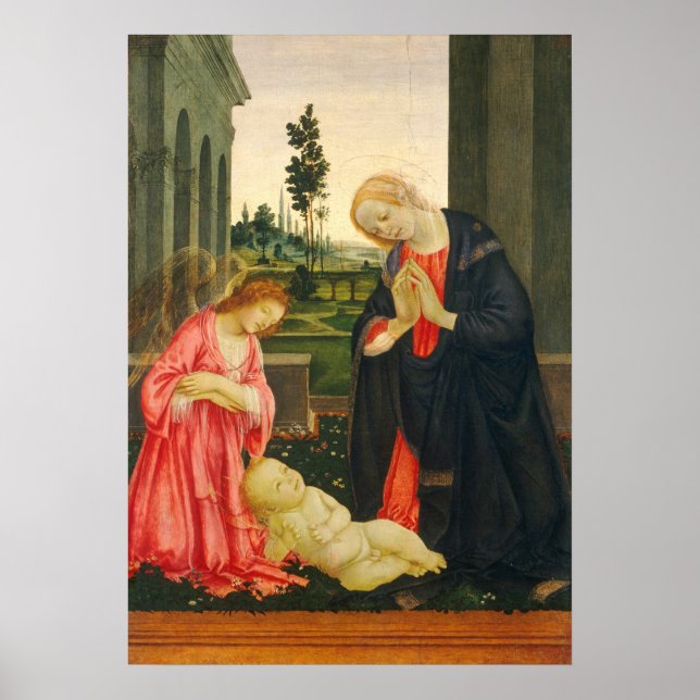 Adoration, Child - Filippino Lippi Fine Art Poster (Framsidan)