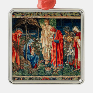ADORATION MAGI Morris,Burne-Jones-jul Julgransprydnad Metall