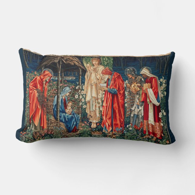 ADORATION MAGI Morris,Burne-Jones-jul Lumbarkudde (Framsida)