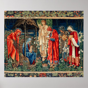 ADORATION MAGI Morris,Burne-Jones-jul Poster