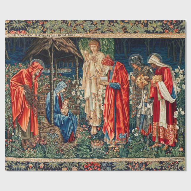 ADORATION MAGI Morris,Burne-Jones-jul Presentpapper (Platt)