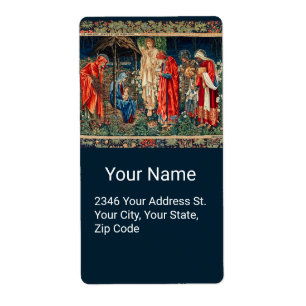 ADORATION MAGI Morris,Burne-Jones Label Fraktsedel