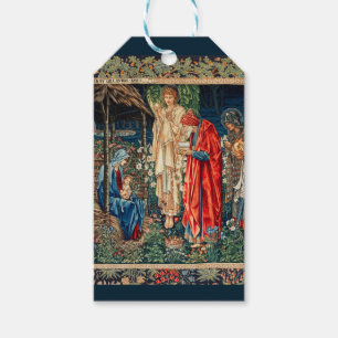 ADORATION MAGI Morris,Burne-Jones Presentetikett