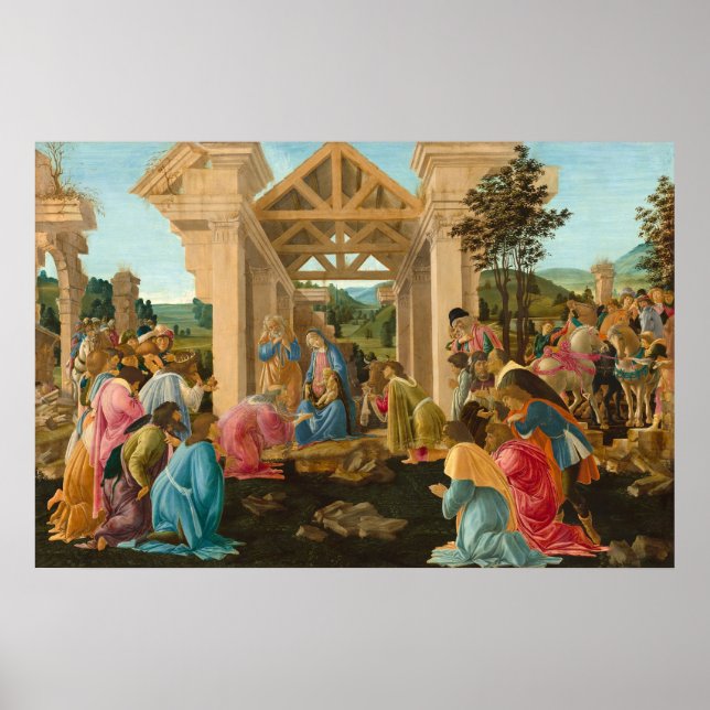 Adoration Magi - Sandro Botticelli Fine Art Poster (Framsidan)