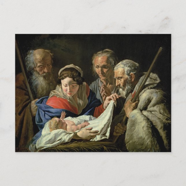 Adoration of the Infant Jesus Vykort (Framsida)