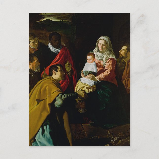 Adoration of the Kung, 1619 Vykort (Framsida)