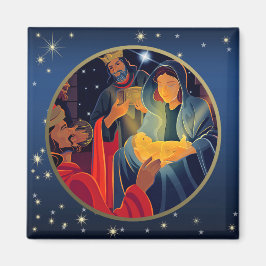 Adoration of the Magi. Julgift Magnets Magnet
