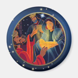 Adoration of the Magi. Julgift Magnets Magnet