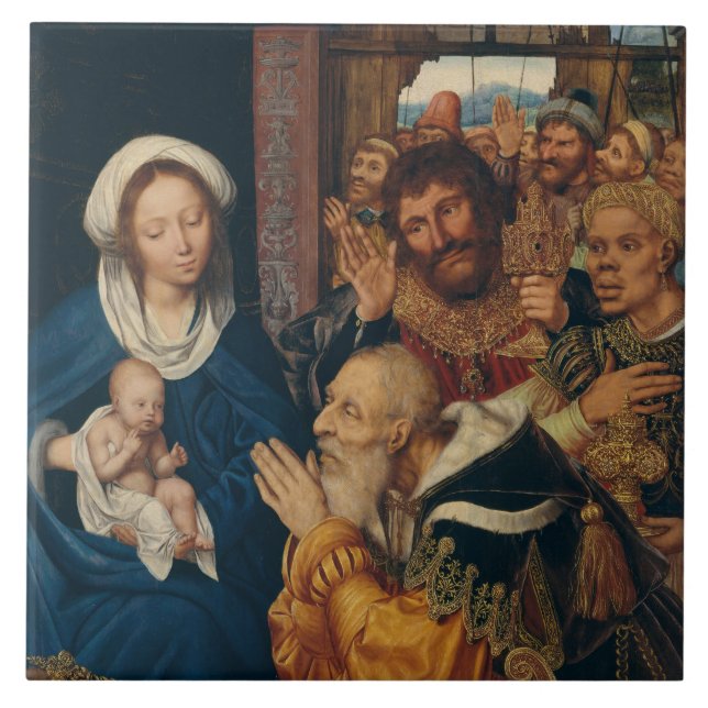 Adoration of the Magi Painting Kakelplatta (Framsidan)