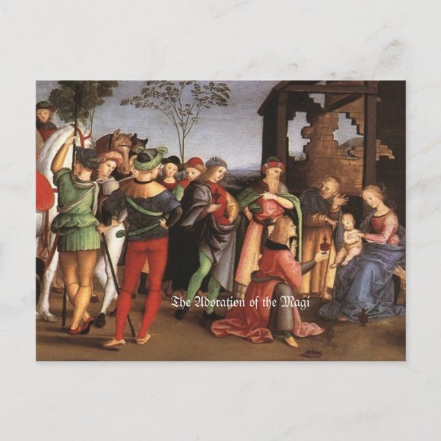 Adoration of the Magi Postcard Vykort (Framsida)