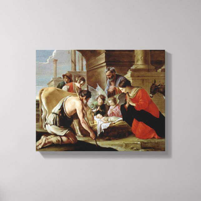 Adoration of the Shepherdss, 1638 Canvastryck (Framsida)