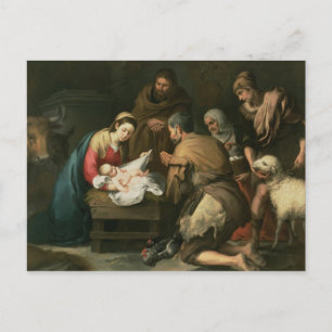Adoration of the Shepherdss, 1650 Vykort
