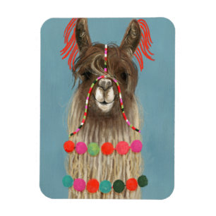 Adorded Llama - Brown Magnet