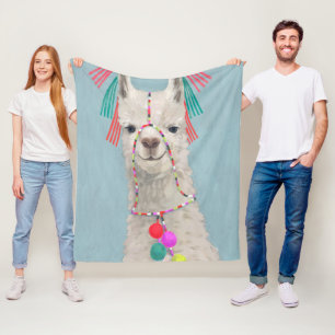 Adorded Llama - White Fleecefilt