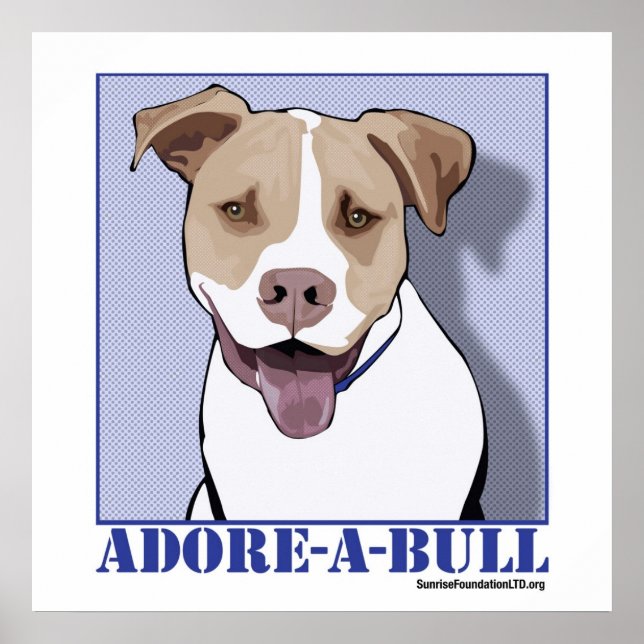 Adore-a-bull Desmond the Pit Bull Poster (Framsidan)