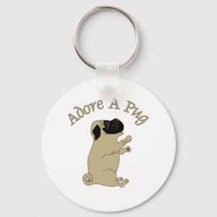 adore a pug nyckelring