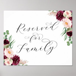 Adore Blommigt reserverad för Family Bröllop-sig Poster