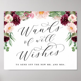 Adore Blommigt Trollspö Streamers Send Off Bröllop Poster