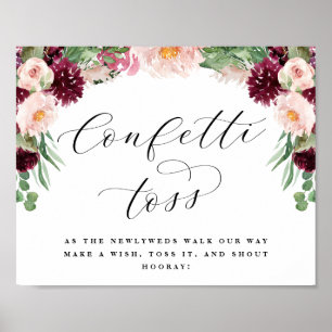 Adore Confetti Toss - Skicka av nytt Bröllop-tecke Poster