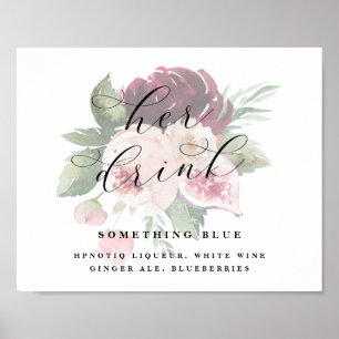 Adore Her Drink Brides Cocktail Bröllop Pub-tecken Poster