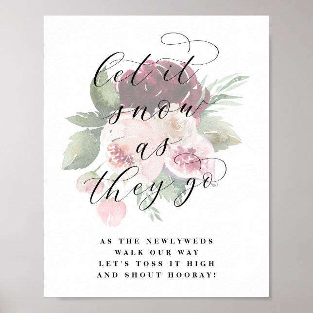 Adore Låt det snöa nyligen utgående Bröllop-signat Poster (Framsidan)