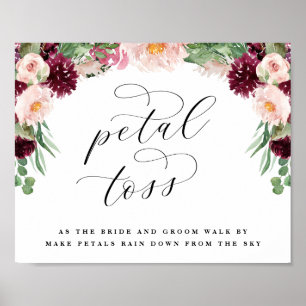 Adore Petal Toss - Skicka av nylyft Bröllop-tecken Poster