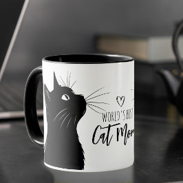 Adoring Cat World's Best Cat Mamma Anpassningsbar Mugg