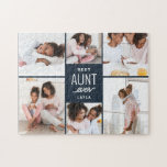 Adoring Collage EDITABLE FÄRG Personlig Puzzle Pussel<br><div class="desc">Fotogåvor är de bästa gåvorna! Personlig enkelt med text och/eller bilder för ett anpassningsbar. Designad av Berry Berry Sweet. Visa fler design på www.berryberrysweet.com</div>