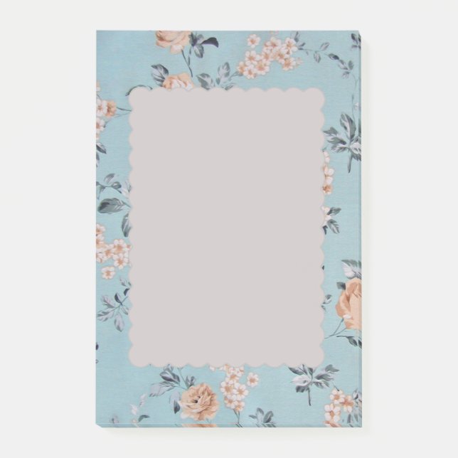 Adoring Flowers - Post it Notes 4"x6" Bröllop Post-it Block (Framsida)