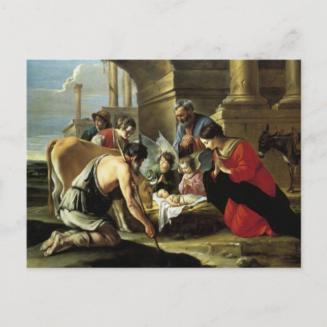 Adoring Shepherds 1700-talet Vykort (Framsida)