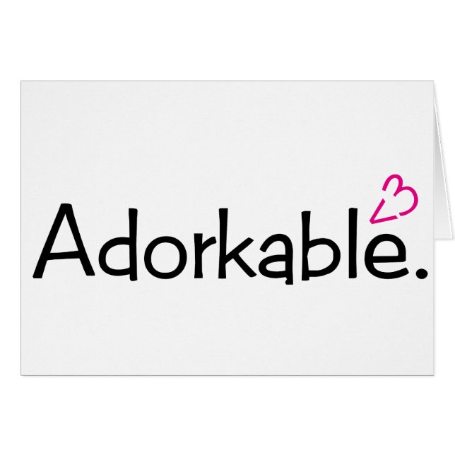 Adorkable <3 hälsningskort (Framsidan Horizontal)