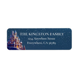 Adorned Fairy-Tale Castle Returadress Etikett