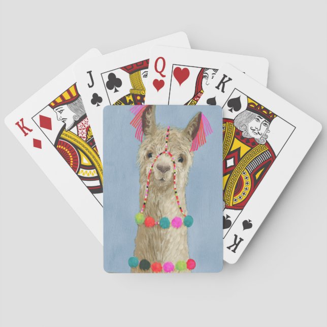 Adorned Llama - Beige Casinokort (Baksidan)