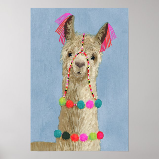 Adorned Llama - Beige Poster (Framsidan)