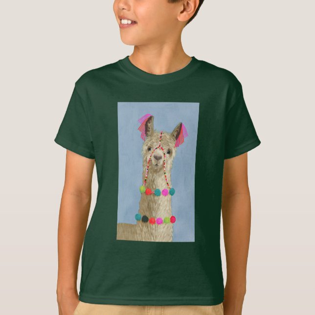 Adorned Llama - Beige T Shirt (Framsida)