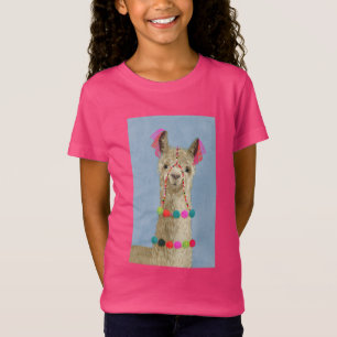 Adorned Llama - Beige T Shirt